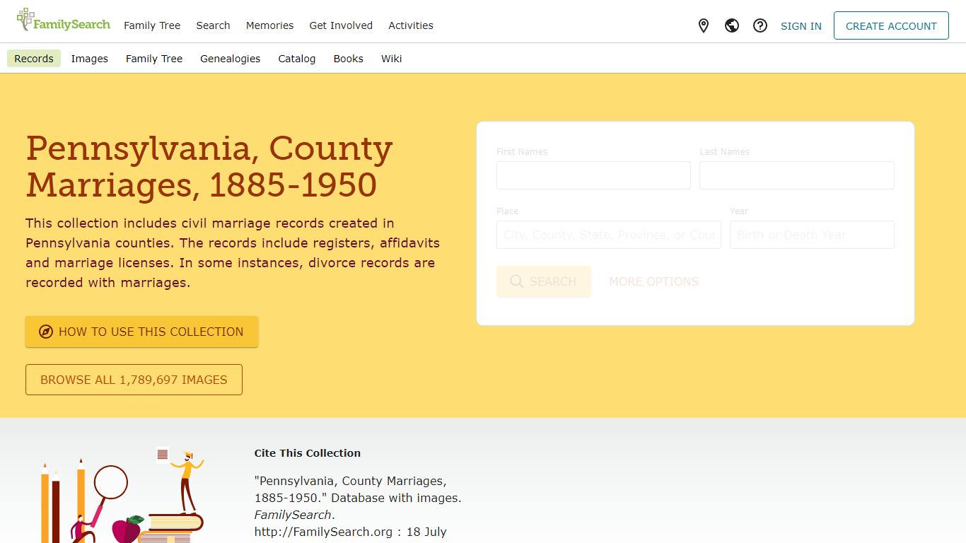 Pennsylvania, County Marriages, 1885-1950 • FamilySearch